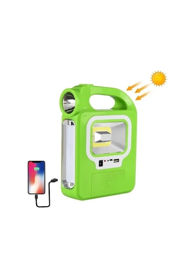 Powermaster Hb-6399b Solar Tamirci Balıkçı Çalışma Lambası Uzatma Ampul Dahil Powerbank Özellikli