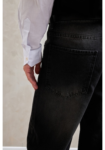 Erkek Ekstra Baggy Jean Pantolon Antrasit
