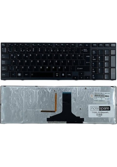 Toshiba Uyumlu Satellite A660-10w, A660-10x, A660-11m Klavye Tr Işıklı Siyah