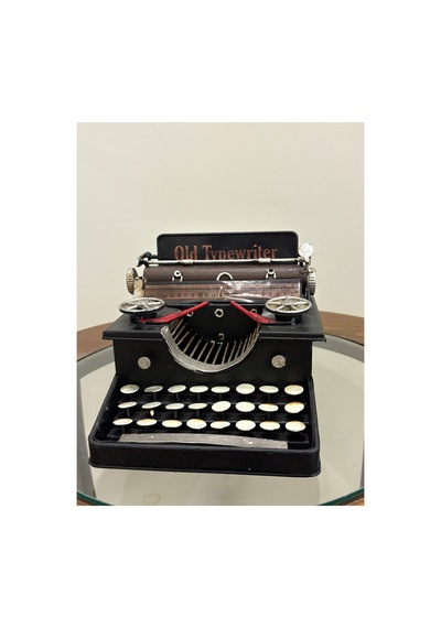 Vintage Nostaljik Metal Daktilo Biblosu El Yapımı Masaüstü Obje Dekorasyon