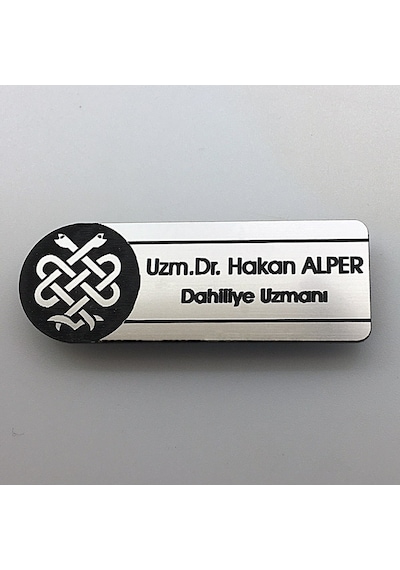 Logo Baskılı Mesleklere Özel Tasarımlı Kişiye Özel Yaka İsimliği
