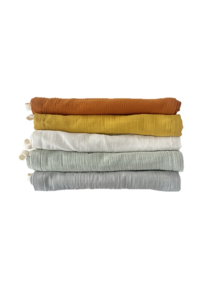5'li Set Çift Kat Müslin Mutfak Kurulama Bezi - Sürdürülebilir, Emici, Renkli Bez Seti - 50x33 Cm Çok Renkli Çok Renkli