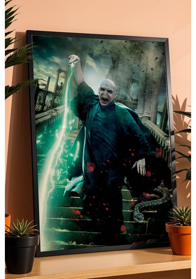 Lord Voldemort Özel Tasarım Çerçeveli Tablo - Lüks Harry Potter Karanlık Lord Sinematik Duvar Dekoru Siyah Lord Voldemort Özel Tasarım Çerçeveli Tablo - Lüks Harry Potter Karanlık Lord Sinematik Duvar Dekoru Siyah