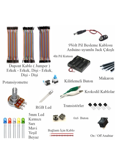 Arduino İle Uyumlu Başlangıç Seti Uno R3 Süper İdeal - Eko Set
