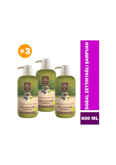 Eyüp Sabri Tuncer Zeytinyağlı Yağlı Şampuan 3 x 200 ML