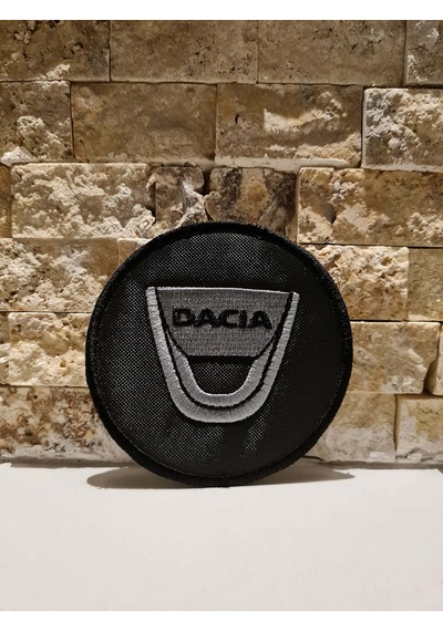 Dacia - Patches Peç Patch Arma Logo Nakış Yama Gri - Siyah