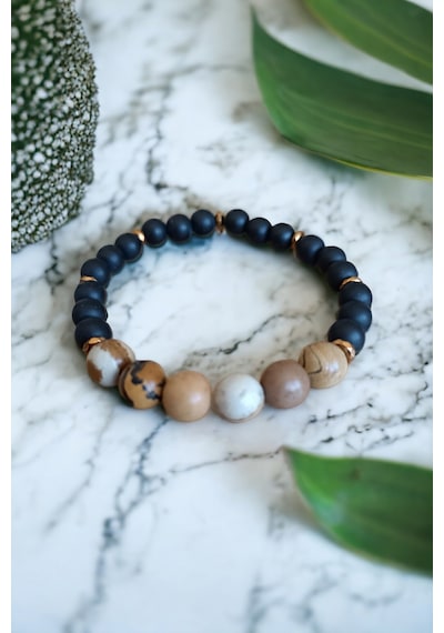 Odun Jasper Taşı Büyük Boy 10 Mm Bileklik Jasper Taşı Oniks Taşı Hematit Taşı Bileklik Asetat Kutu Asetat Kutu