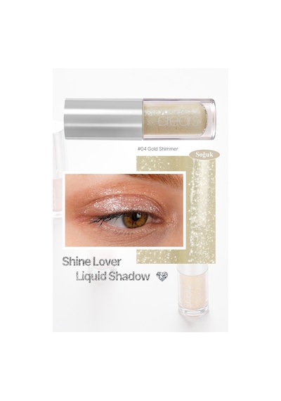 Yoğun Işıltılı, Prizmatik Yapılı Likit Far Cre'ars Shine Lover Liquid Shadow 04 Gold Shimmer 51855446