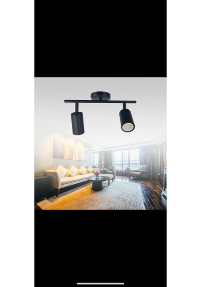 2 Li Mafsallı Modern Spot Siyah Kasa Ampul Dahil Detaylar Son Resimde Satıcıya Soru Sor