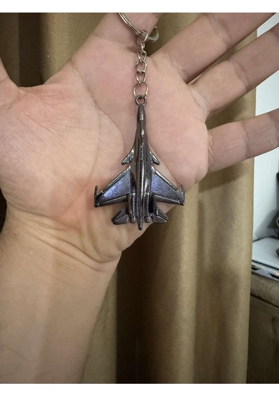 Herşey Nota F16 Savaş Uçağı Uçak Hostes Pilot Siyah Metal Anahtarlık