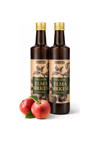 Organik Elma Sirkesi Fermente 500 Ml X 2 Adet