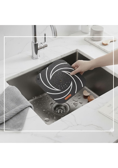 Tineke Silikon Kötü Koku Önleyici Banyo Mutfak Lavabo Koku Önleyici Sızdırmaz Pedi Siyah Renk Delikli Siyah