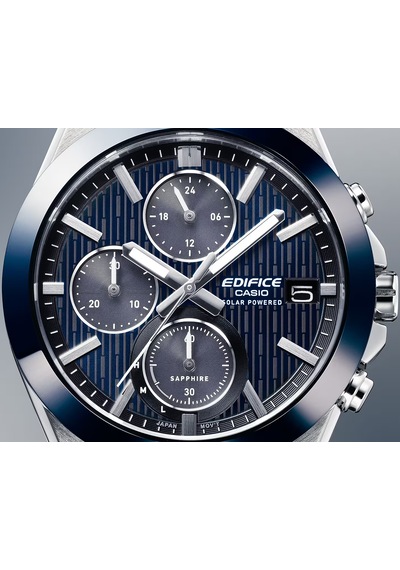 Casio Efs-s650d-2adf Güneş li Kronograf Erkek Kol Saati Metalik Gri