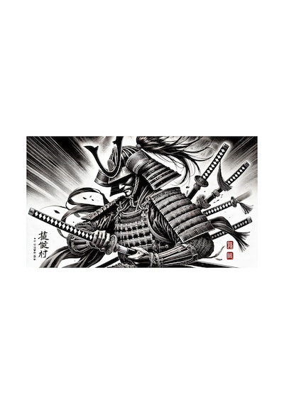 Ti-play Bahar Çiçekleri Shogun 60x90cm Modern Samuray Pvc Çerçevesiz Tablo