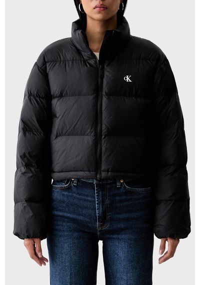 Calvin Klein Kapitoneli Su İtici Dik Yaka Şişme Mont Lv047h503gub1 Kadın Mont Lv047h503g Ub1 Siyah