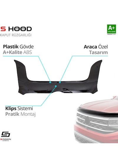 S-dizayn Opel Combo Abs Plastik Kaput Rüzgarlığı 2011-2017 A+kalite