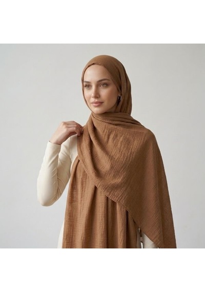 İpekçe Şal Caz 70 190 Kahve