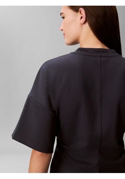 Calvin Klein Ss Logo Neck Detaıl, Cge Lacivert Kadın T-shirt