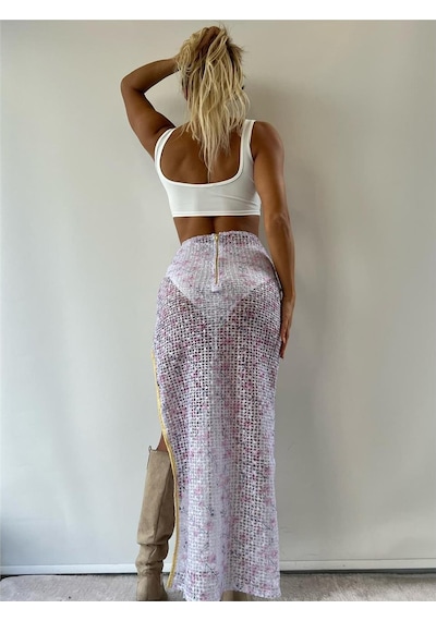 Pink Life Lila İthal Kumaş Üçlü Takım Lila