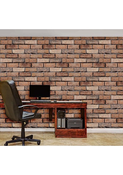 3D Boyutlu Taş Desenli Duvar Kağıdı (397445960)