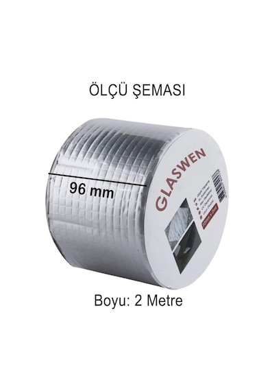 Çatı İzolasyon Bandı 96 Mm X 2 Mt Su Sızdırmazlık Geçirmez Delik Yalıtım Çamur Boru Sakız Tamir Bant
