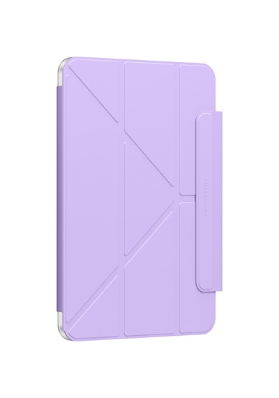 Apple Uyumlu iPad Pro 11 2024 Amazingthing Minimal Mag Katlanabilir Standlı Kalem Bölmeli Kılıf Mor Kapaklı Kılıf