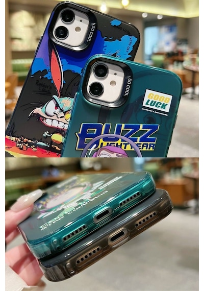 Apple Uyumlu iPhone Akfa 13 Pro Max Wonderland Serisi Animasyon Karakteri Tasarımlı Sert Silikon Telefon Kılıfı Dirty Cat