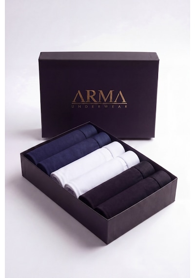Arma Yıldız Erkek Premium Bambu Renkli Boxer 6'lı Hediye Kutulu Damat Bohçası Ve Çeyiz Seti 2 Siyah 2 Beyaz 2 Laci