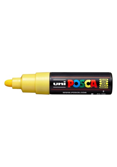 Uni Pc-7m Posca 4.5-5.5 Su Bazlı Poster Markörü Sarı