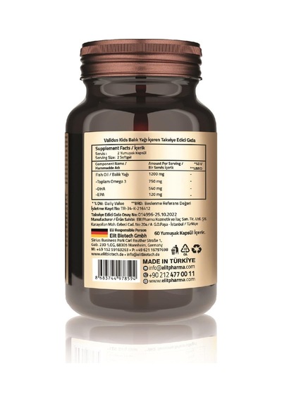 Validus Kids Fish Oil 1200 Mg 60 Softgel