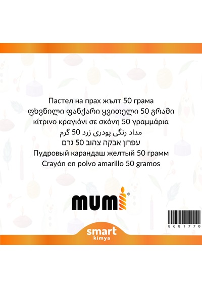 Toz Mum Boyası Sarı 50 G