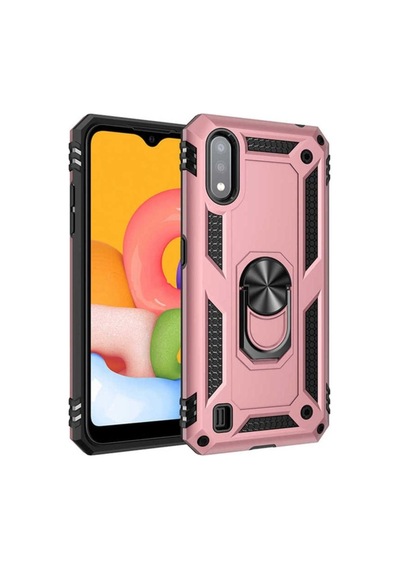 Galaxy A01 Kılıf Zore Vega Kapak Rose Gold
