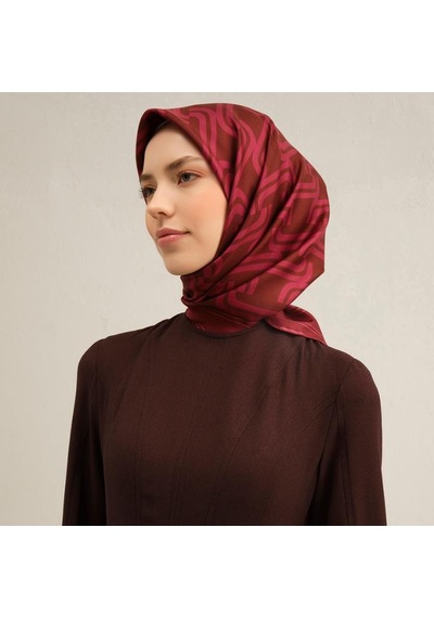 Armine E25ya9343d02 87 Dj Saf İpek Eşarp 9343d T Bordo