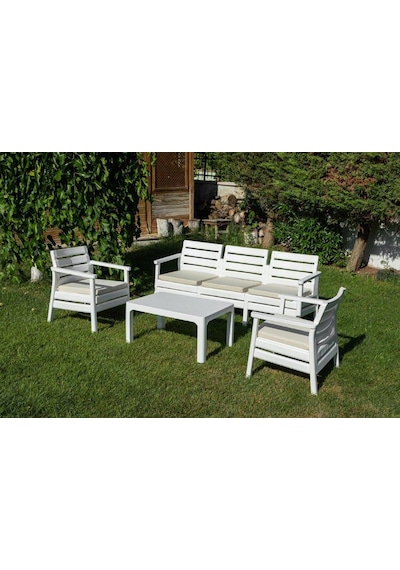 Omnipazar Sy-2493 Solemare 3'lü Bahçe Oturma Grubu Koltuk Takımı