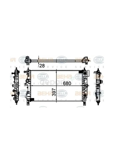 Radyatör Su Cruze 2011-2014 Astra J 2009-2016 A14net - B14net - A16let A - T