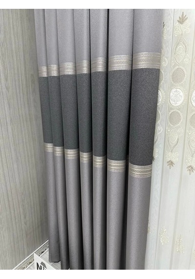 Nivemeshome Manavgat Gri Ft632113 V-5401 1/3 Sık Pileli Fon Perde Apm Gri