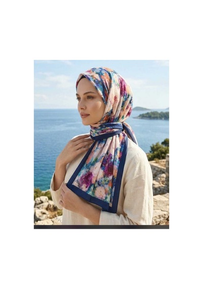 Meyynora Concept Vual Şal Çiçek Desen Lacivert - 935508533 Lacivert - 935508533 Lacivert