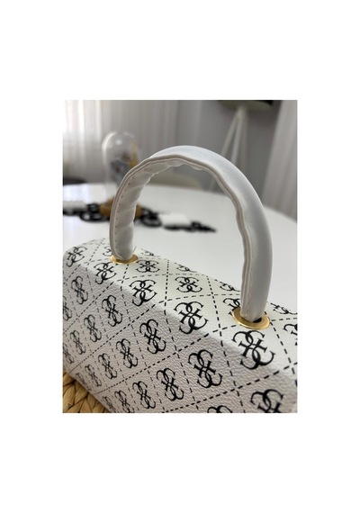 Store Kadın Mini Şık Ve Casual El Ve Omuz Çantası Beyazsiyah