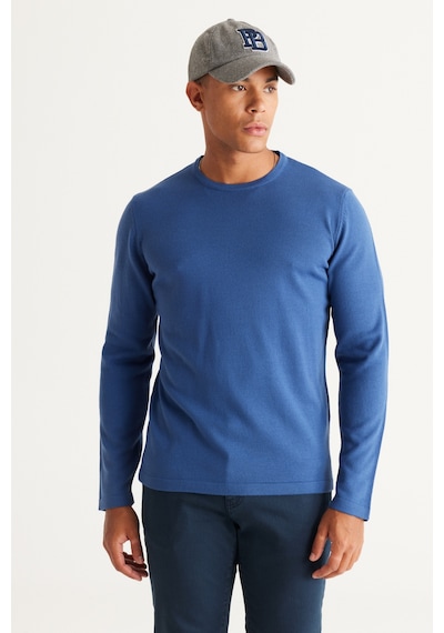 AC&Co / Altınyıldız Classics Erkek Indıgo Standart Fit Normal Kesim Bisiklet Yaka Triko İndigo AC&Co / Altınyıldız Classics Erkek Indıgo Standart Fit Normal Kesim Bisiklet Yaka Triko İndigo
