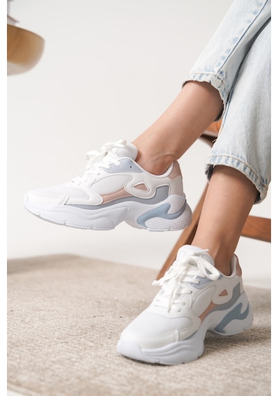 Daxtors Garantili D1152 Günlük Ortopedik Kadın Sneaker Spor Ayakkabı Pudra