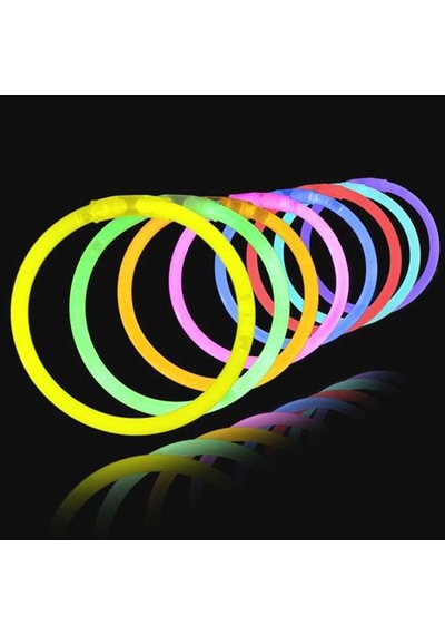 Himarry Karanlıkta Yanan Parlayan Fosforlu Glow Stick Çubuk Bileklik 50 Adet