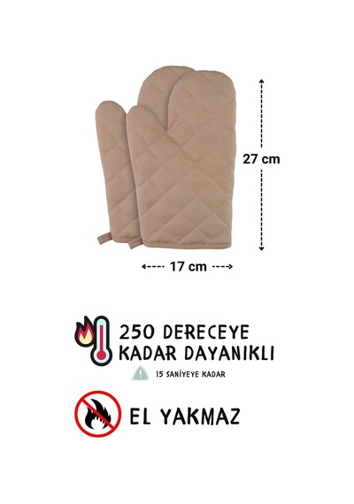 Simple 3lü Set Ayar Askılı Cepli Mutfak Önlüğü Seti 2 Eldiven Şef Garson Kafe Aşçı Barista Cappucino