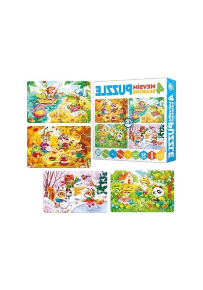 4 Mevsim Temalı Puzzle - Zeka Geliştirici Oyun