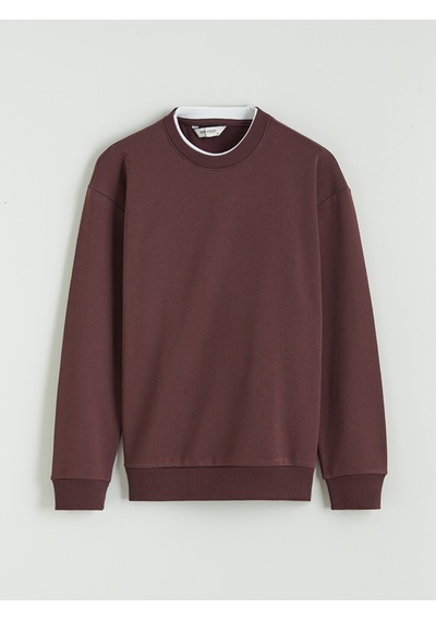 Lcw Vision Mürdüm Bisiklet Yaka Erkek Kalın Sweatshirt