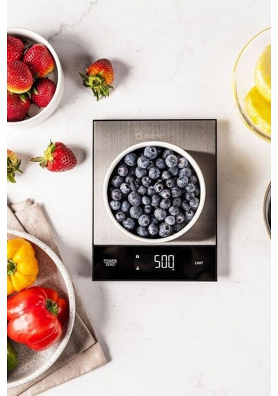 Nutricook 5 Kg Paslanmaz Çelik Dijital Mutfak Terazisi Gümüş