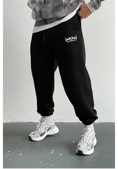 Prtnc Protonic Oversize 3 İplik Paçası Lastikli Jogger Eşofman Altı Siyahlegendary