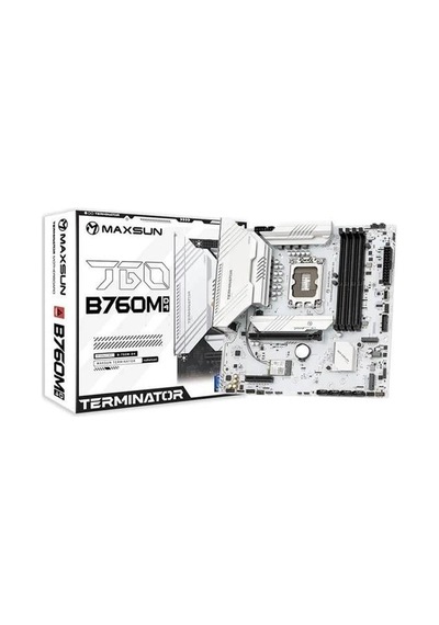 Maxsun Termınatör B760m D4 Ice Ddr4 Hdmı-dp Pcıe 4.0 1700p Matx Beyaz