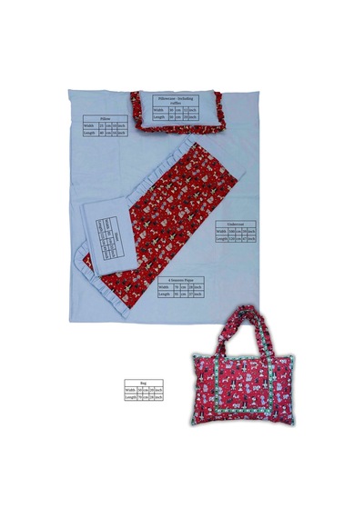 4 Parçalı Anne Bebek Çantası Kırmızı - 674198657 Kırmızı