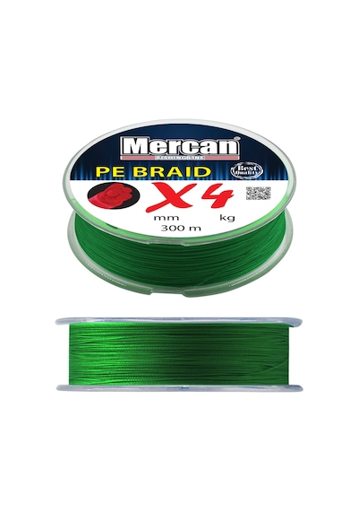 PE Braıd X4 300 M. 1X1 Yeşil Makara Misina