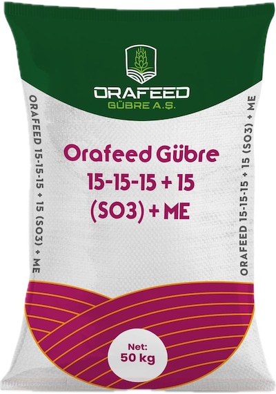 Orafeed 15-15-15 + 15 So3 Dengeli Taban Gübresi 50kg 50 G